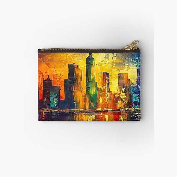 Item preview, Sunset Over Cityscape By The Lake Abstract Art designed and sold by DEC02.