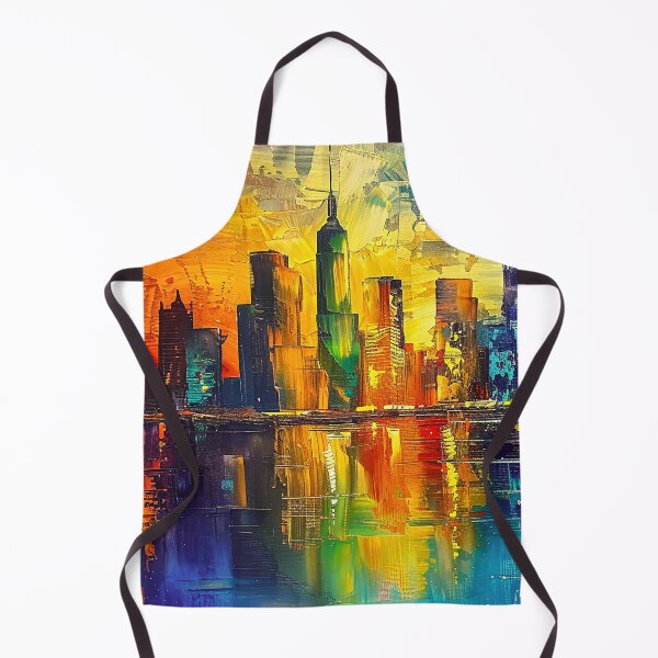 Item preview, Sunset Over Cityscape By The Lake Abstract Art designed and sold by DEC02.