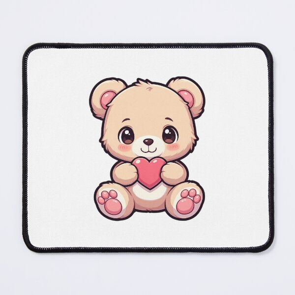 Item preview, Cute Cartoon Teddy Bear Holding A Love Heart #2 designed and sold by Pendy777.