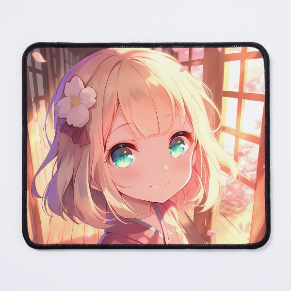 Item preview, Shiemi Moriyama Blue Exorcist Chibi Waifu In Sakura Sunset designed and sold by TanglenRabbit.