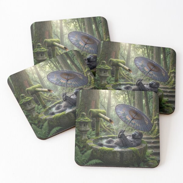 Item preview, Gorilla Takes Bath on Rainy Day designed and sold by Tridentulus.