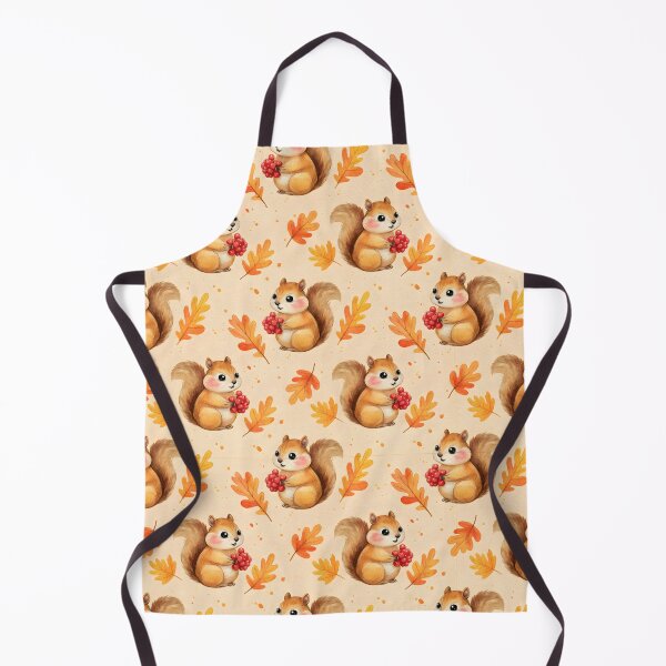 Item preview, Autumn Squirrel with Berries Seamless Pattern designed and sold by naragon4289.