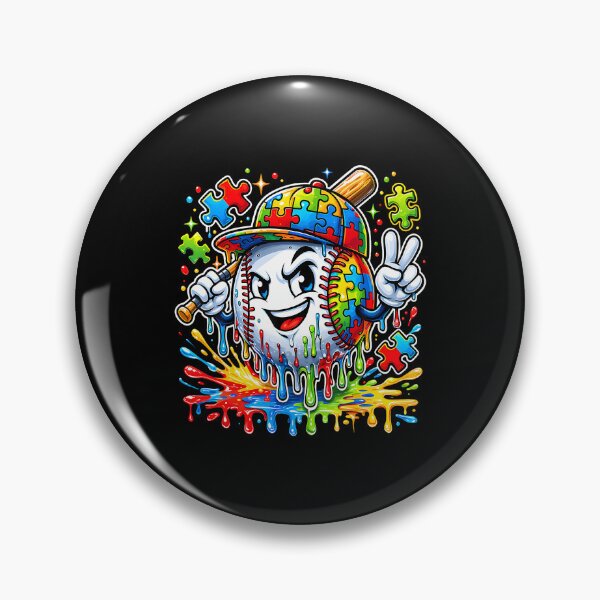 Item preview, Autism Awareness Baseball Puzzle Drip designed and sold by Desdenhoshell.