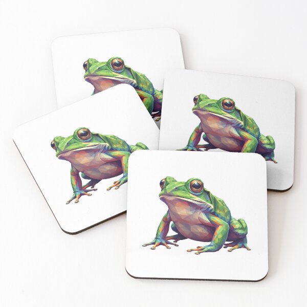 Item preview, Multicolor Geometric Frog – Modern Art Sticker for Nature Lovers designed and sold by bsbd-action.