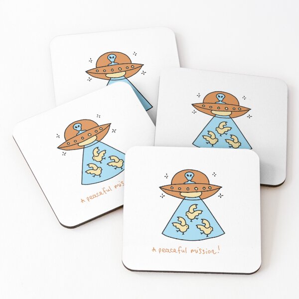 Item preview, A Peaceful Mission! – Friendly Alien Chicken Pickup designed and sold by J-Mindful.