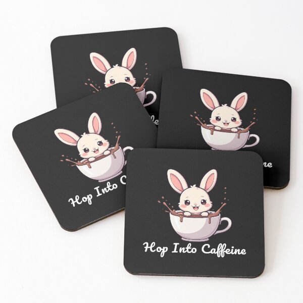 Item preview, Cute Bunny in Coffee Cup - Hop into Caffeine designed and sold by Pendy777.