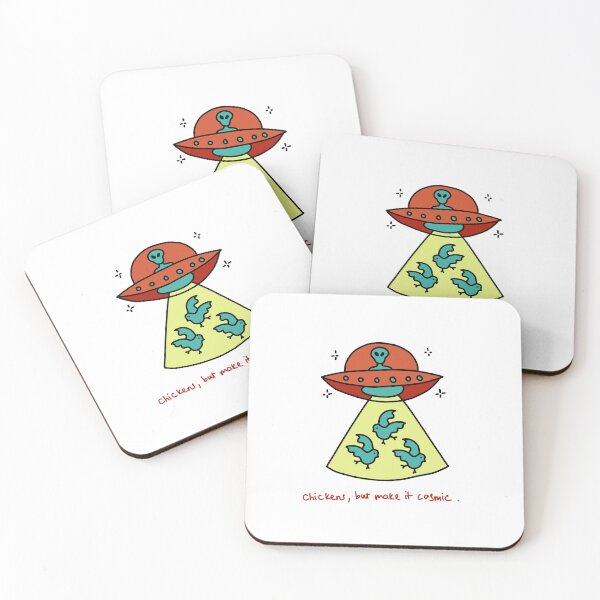 Item preview, Chickens, But Make It Cosmic – UFO Farm Remix designed and sold by J-Mindful.