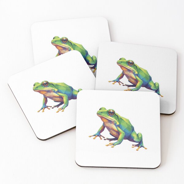 Item preview, Geometric Forest Frog – Dynamic Illustration for Sticker Collectors designed and sold by bsbd-action.