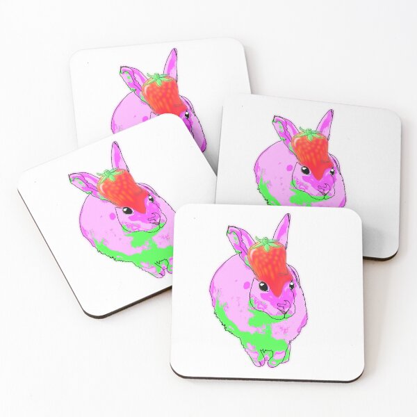 Item preview, Beth the Bunny in strawberry Hat – animalzinhats  designed and sold by Ashley’sAnimalz.