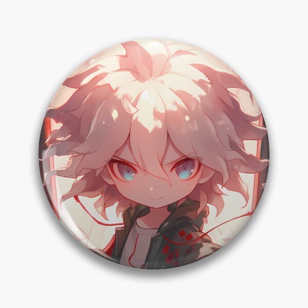 Item preview, Nagito Komaeda Danganronpa Chibi Samurai With Glowing Eyes And Petals designed and sold by TanglenRabbit.