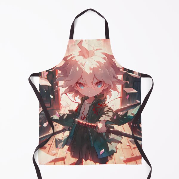 Item preview, Nagito Komaeda Danganronpa Chibi Samurai With Glowing Eyes And Petals designed and sold by TanglenRabbit.