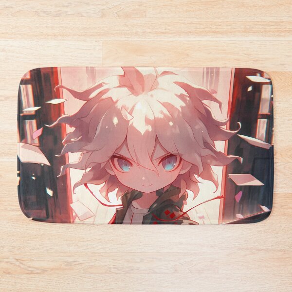 Item preview, Nagito Komaeda Danganronpa Chibi Samurai With Glowing Eyes And Petals designed and sold by TanglenRabbit.