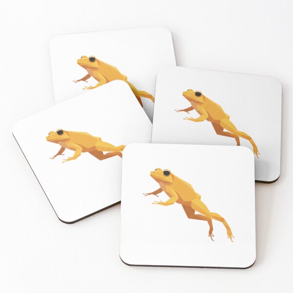 Item preview, Geometric Golden Frog – Jumping Toad Design for Lucky Charm designed and sold by bsbd-action.