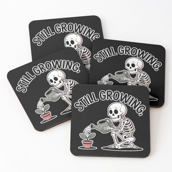 Item preview, Still Growing – Funny Skeleton Plant Growth Aesthetic Shirt designed and sold by ImaginedSpace7.