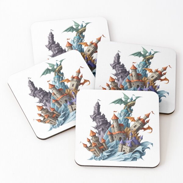 Item preview, Dragon Kingdom Fantasy Castle Art designed and sold by Dzblack.