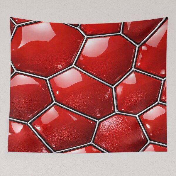Item preview, Glossy Red Geometric Mosaic Pattern designed and sold by Kaleidoscope Print.