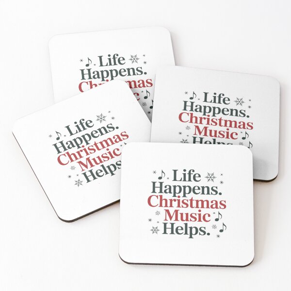 Item preview, Life Happens Christmas Music Holiday Christmas designed and sold by EllenJast.