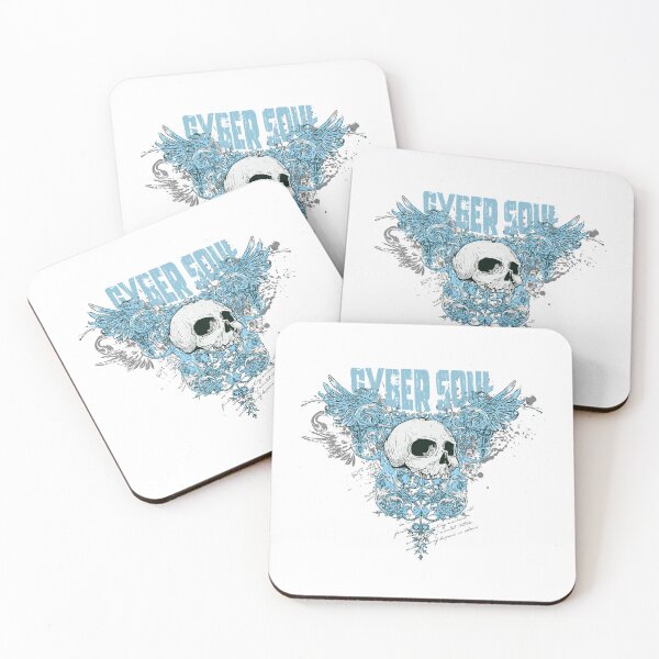 Item preview, Cyber Soul - Winged Skull Y2K Aqua Blue Gothic Streetwear designed and sold by snapifyprints.