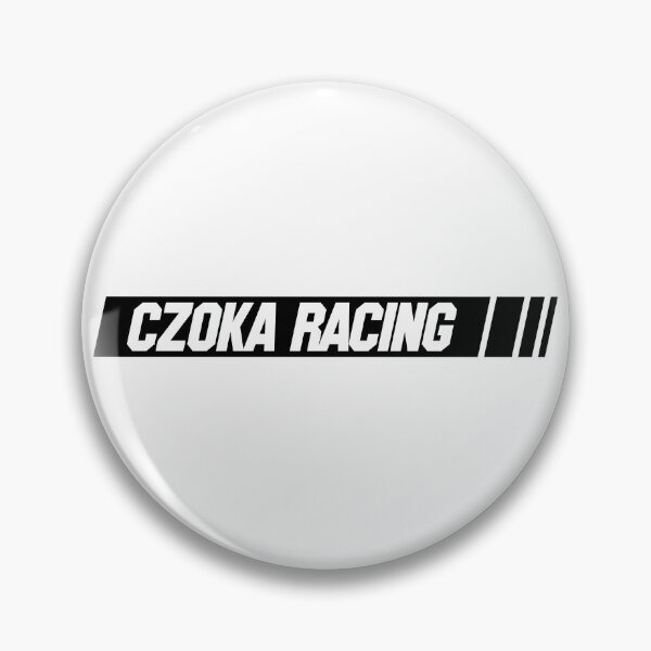 Aperçu de l'œuvre Czoka Racing Texte blanc Barre oblique noire avec tirets créée et vendue par Martin Czoka.