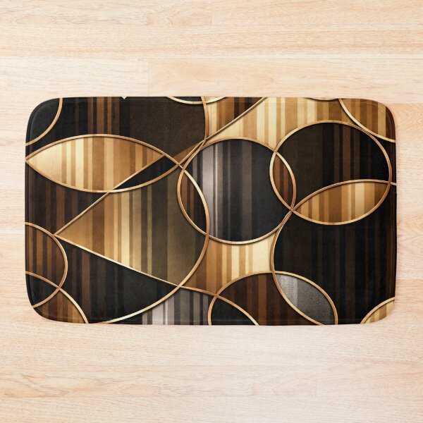 Item preview, Elegant Geometric Gold Brown Abstract Pattern designed and sold by Kaleidoscope Print.