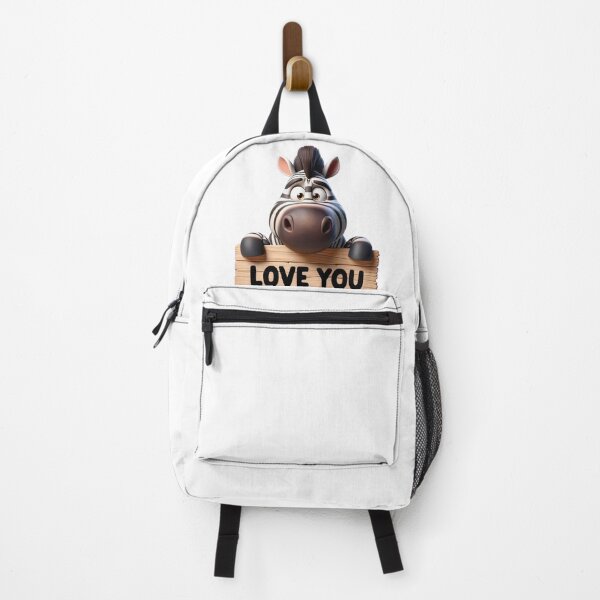Item preview, Cute 3D Zebra Holding Love You Sign designed and sold by KrisGraphic45.