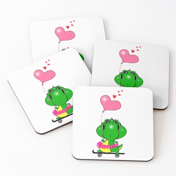 Item preview, Charming Skateboarding Dinosaur designed and sold by Shirley cute art .