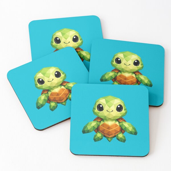 Item preview, Cute Low Poly Geometric Sea Turtle Illustration designed and sold by AndreBarnard.