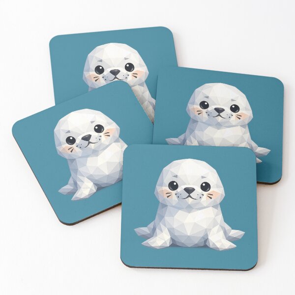 Item preview, Cute Low Poly Geometric Seal Illustration designed and sold by AndreBarnard.