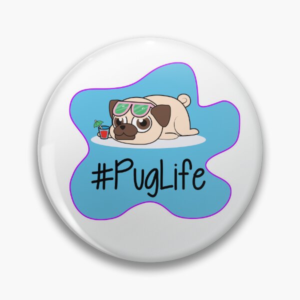 Artikelvorschau, #PugLife – Lustiger Mops mit Sonnenbrille und Cocktail-Aufkleber / Tasse / Hoodie entworfen und verkauft von Lainey1978.