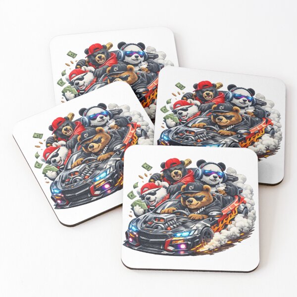Item preview, Street Racing Bear Crew – Drifting Panda & Bear Gang Cartoon designed and sold by jerskie_12tribes.