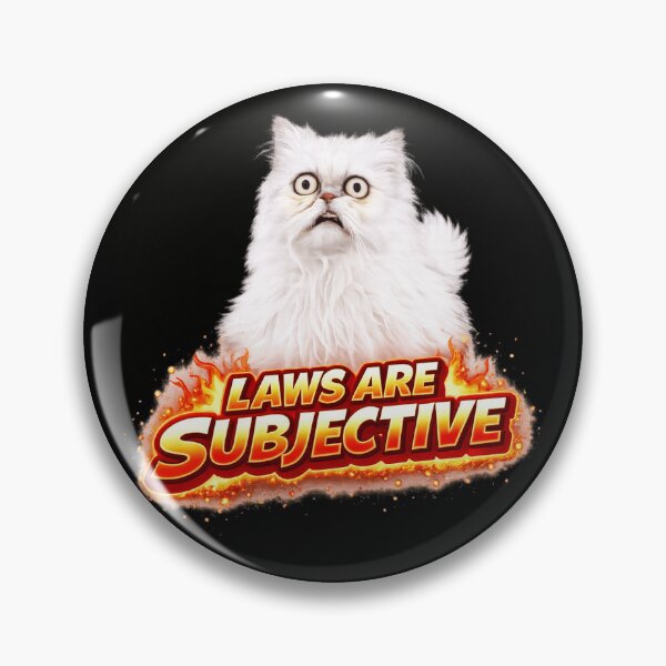 Item preview, Laws Are Subjective Funny Cat Meme Sticker - Sarcastic Cat Quote Gift designed and sold by MaxLevelMerch.
