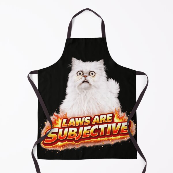 Item preview, Laws Are Subjective Funny Cat Meme Sticker - Sarcastic Cat Quote Gift designed and sold by MaxLevelMerch.