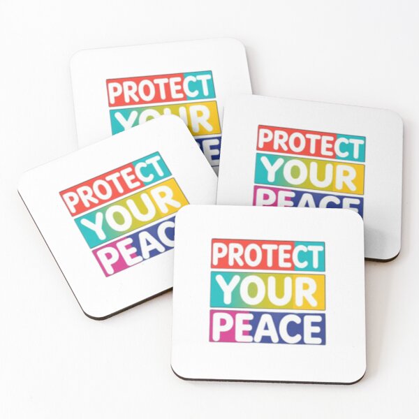 Item preview, Protect Your Peace - Retro Color Block Typography Art designed and sold by RohiMade.