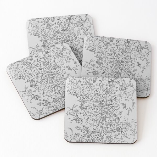 Item preview, Floral Harmony Bloom – Intricate Botanical Line Art designed and sold by RawGrid.