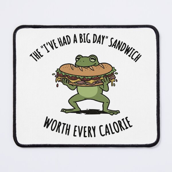 Item preview, Hungry Frog Eating Giant Sub Sandwich designed and sold by Floomart.