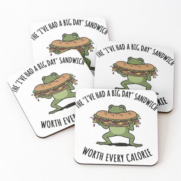 Item preview, Hungry Frog Eating Giant Sub Sandwich designed and sold by Floomart.