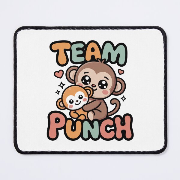 Item preview, Team Punch – Kawaii Brown Mama Monkey Cradling Golden Baby Tee designed and sold by DarylWelsh2024.