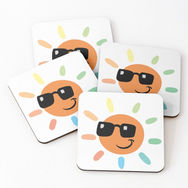 Item preview, Smiling Sun with Sunglasses Colorful Rays designed and sold by PholPol1959.
