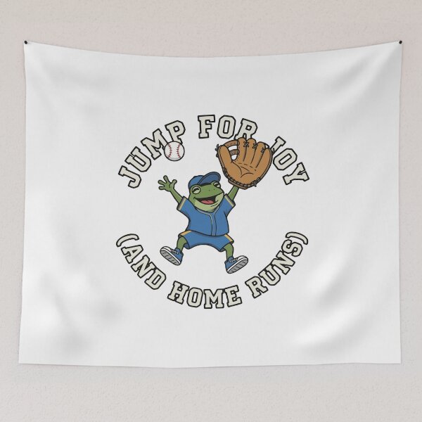 Item preview, Baseball Frog Catching Fly Ball Illustration designed and sold by Floomart.