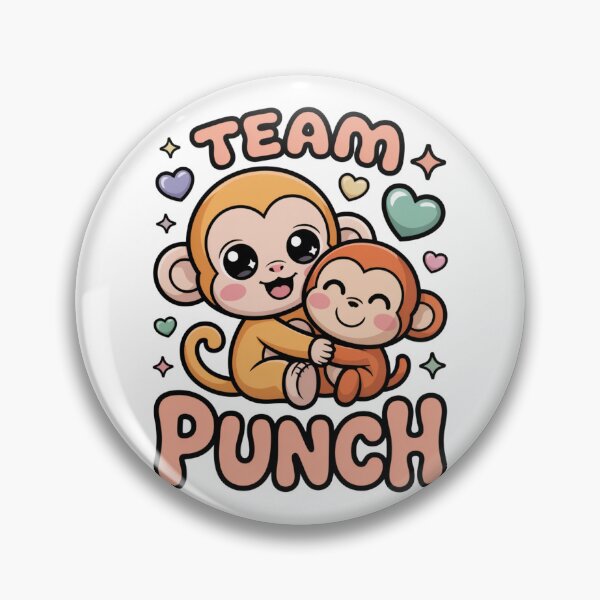 Item preview, Team Punch – Kawaii Golden Monkey Mama Hugging Happy Baby Tee designed and sold by DarylWelsh2024.