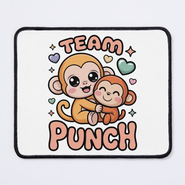 Item preview, Team Punch – Kawaii Golden Monkey Mama Hugging Happy Baby Tee designed and sold by DarylWelsh2024.