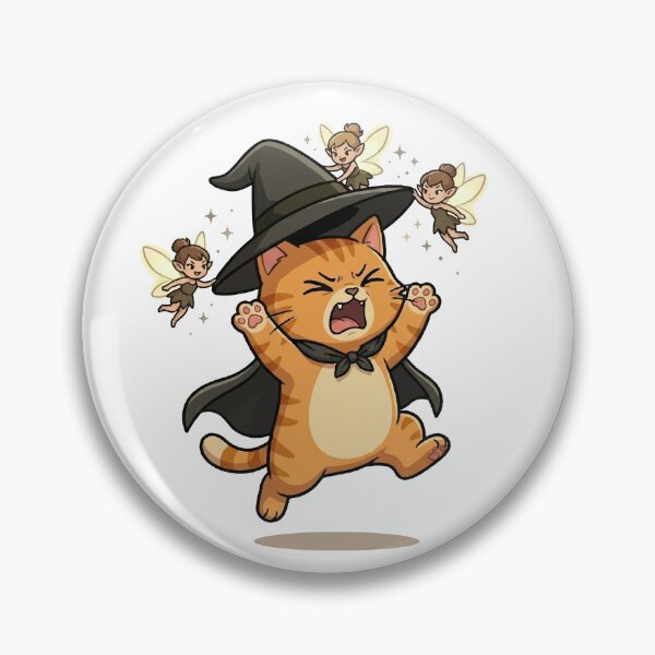 Item preview, Wizard Orange Cat Surrounded by Fairies designed and sold by VisioraCreative.