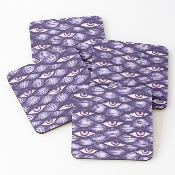 Item preview, Whimsigoth Eye Waves - Haunting Purple and Pink Weirdcore Pattern designed and sold by Boriana Giormova.