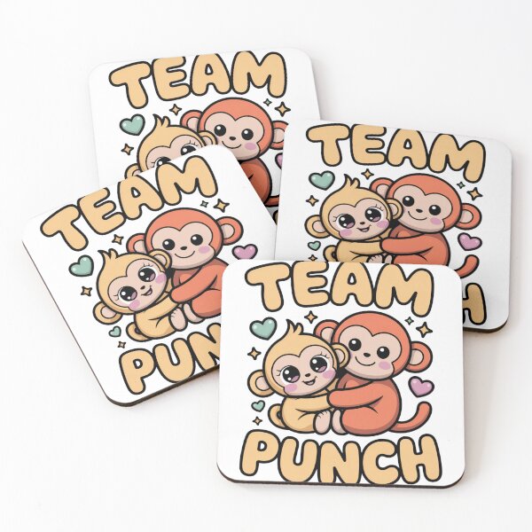 Item preview, Team Punch – Kawaii Lash-Eyed Golden Girl Monkey Tee | Cute BFF Shirt designed and sold by DarylWelsh2024.