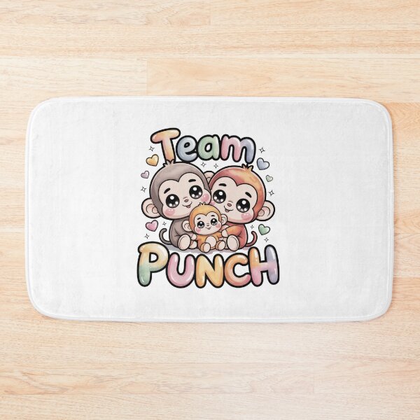Item preview, Team Punch – Kawaii Three Monkey Family Mama Papa Baby Watercolor Pastel Graphic Tee | Family Shirt designed and sold by DarylWelsh2024.