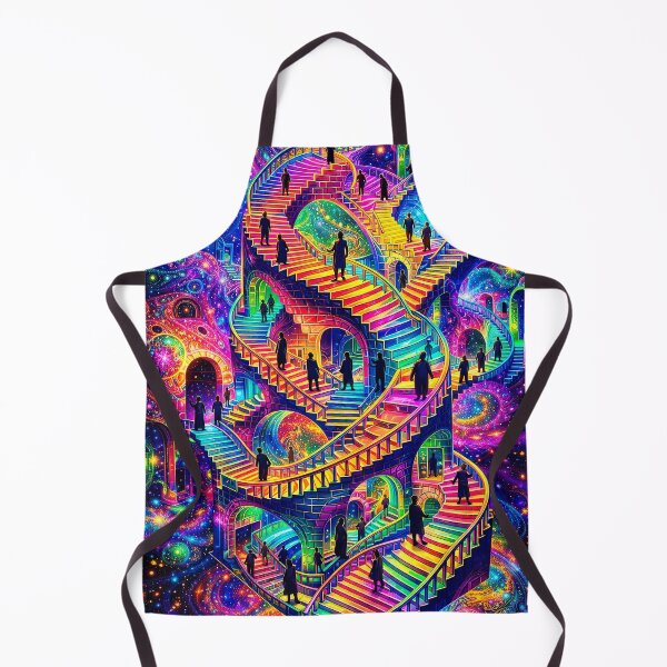 Item preview, Psychedelic Infinite Staircase – Cosmic Escher Style Optical Illusion Surreal Art designed and sold by Dominik1994.