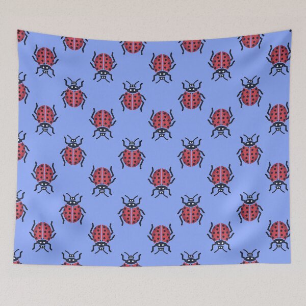 Item preview, Seamless Ladybug Pattern on Periwinkle Background designed and sold by Pevkay97.