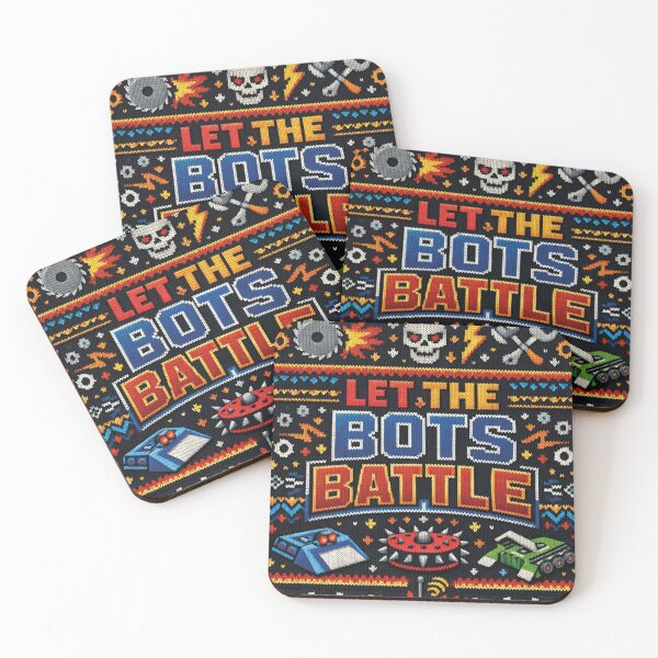 Artikelvorschau, Let the Bots Battle – Spannender Roboter-Wettkampf im Fair Isle Strickmuster entworfen und verkauft von Mauswohn.