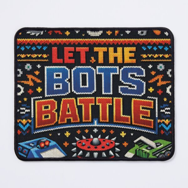 Item preview, Let the Bots Battle – Exciting robot competition in a Fair Isle knitting pattern designed and sold by Mauswohn.