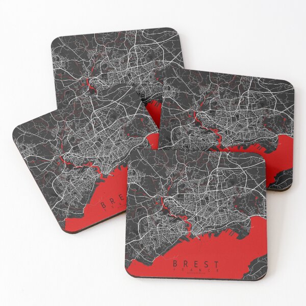 Item preview, Brest City Map of Brittany, France - Oriental designed and sold by deMAP.